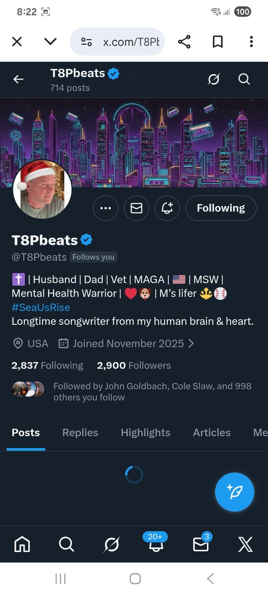 Hawkesbay69's tweet photo. Two great accounts looking for new friends, both connect back 
@T8Pbeats 
@Real_J_Mitchell 
F&amp;R
💪🫶💯 https://t.co/6uCXBTUHrV