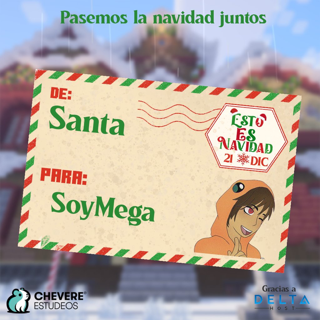 🎄¡Les presentamos al PARTICIPANTE N° 16 de ESTO ES NAVIDAD!

🎅¡Santa no se detiene, quiere más duendes!
Bienvenido <a href="/Megitaaaaa/">SoyMega</a> !

🔔 Gracias a <a href="/DeltaHostCloud/">DeltaHost</a>
🗓️Fecha: 21 de diciembre

¿QUIERES PARTICIPAR?
- ETIQUETA A UN AMIGO
- COMENTA EL ¿POR QUÉ?
- Dale RT