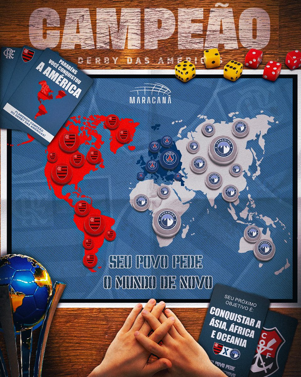 As Américas são do @flamengo! Agora, o Mengão vai em busca de mais uma missão #PeloMundoDeNovo! 

O Rubro-Negro venceu o Derby das Américas ao derrotar o Cruz Azul no Qatar! 🏆

🎨 <a href="/arts_blackout/">luciorael</a>