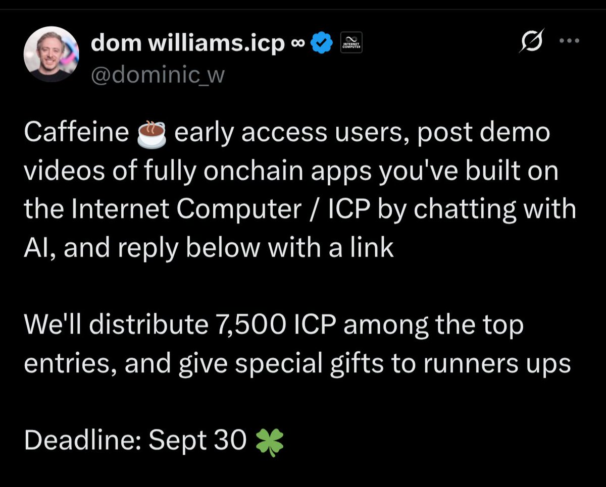 lCPBULL's tweet photo. @daveDash2000 @dfinity The deadline was 30th September. The winner’s account was opened in October 2025, what a joke? 
And there one more another suspicious account  probably insider. The ICP team are scammers; they are playing with the community. https://t.co/hKsAD4GBDc