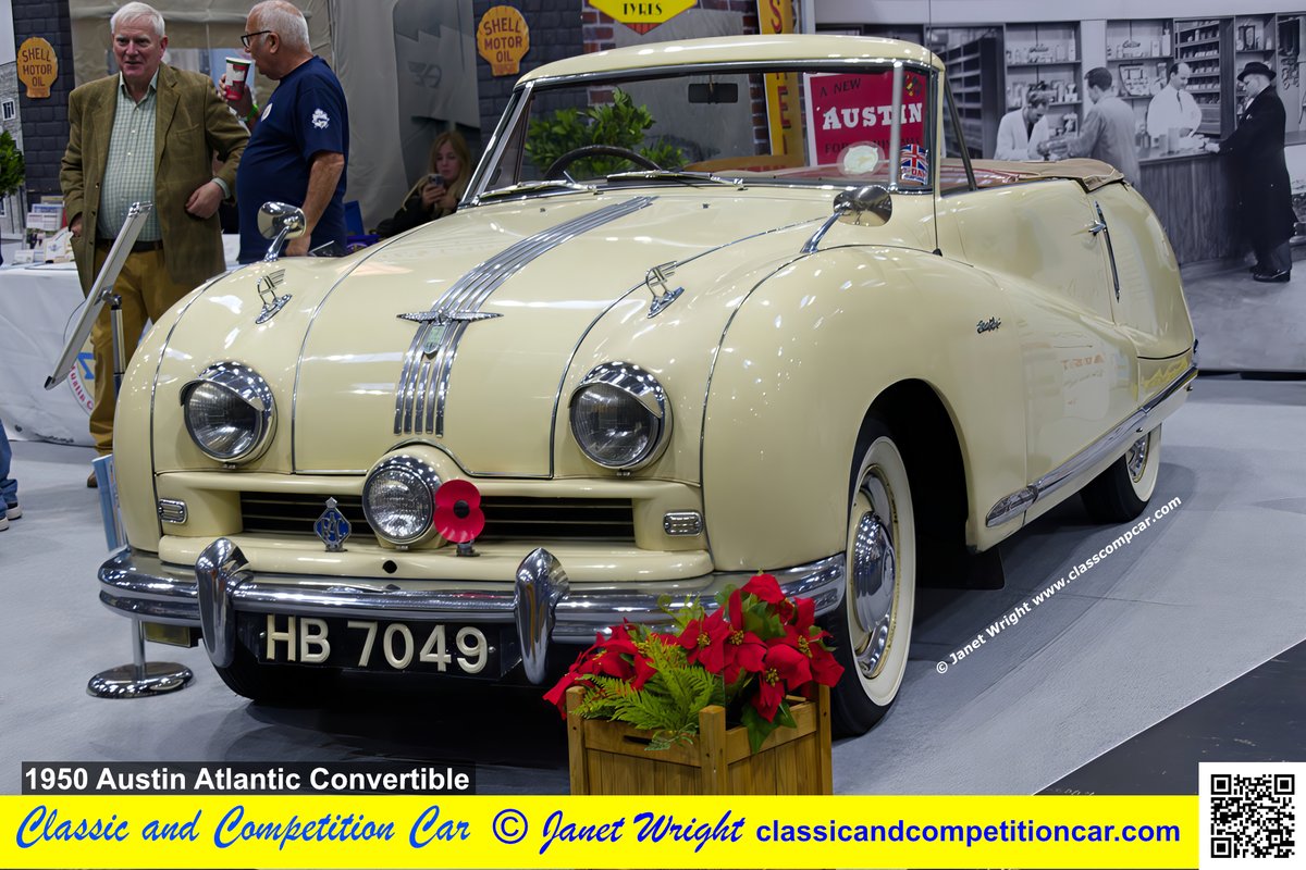 Austin Atlantic Convertible on Austin Counties Cars stand at the  NEC Classic Motor Show See more from the show in latest issue of Classic and Competition Car magazine. Free at classcompcar.com <a href="/ClassicMotorNEC/">Classic Motor Show</a> #austinatlantic #classiccars #britishcars #cars #convertible