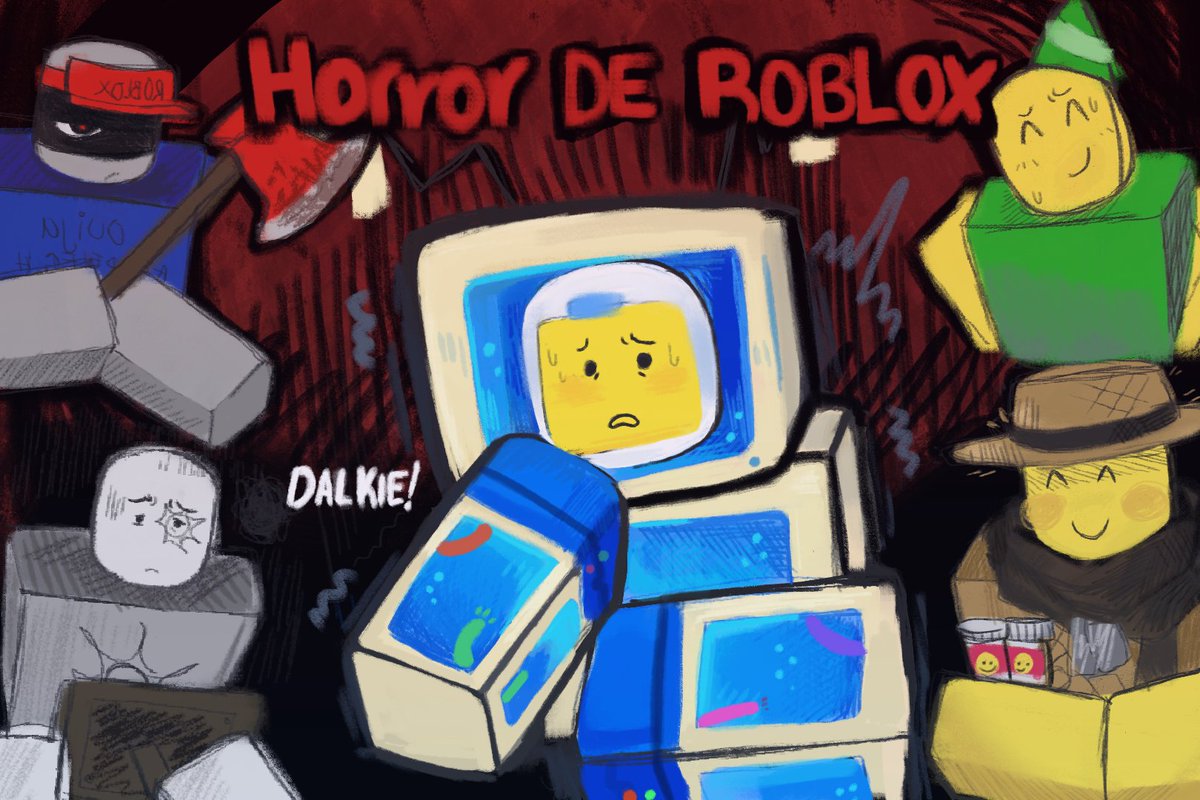 Piroplup's tweet image. Una miniatura para un futuro video en el que estoy trabajando para mí canal de yutu hehe amo los juegos de este tipo de terror psicológico #robloxart