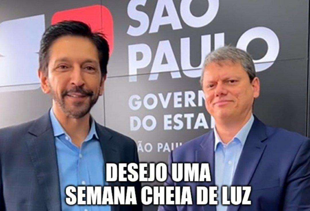 plenaigual's tweet image. Metade de SP sem energia cade o safado do Ricardo e do Tarcísio pra enfiar no cu da enel??? CADE A LUZ???