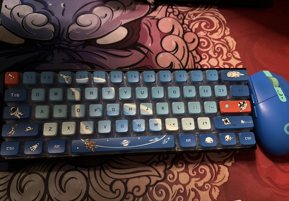 new space keycaps🔭🧑‍🚀🚀🪐☄️👽