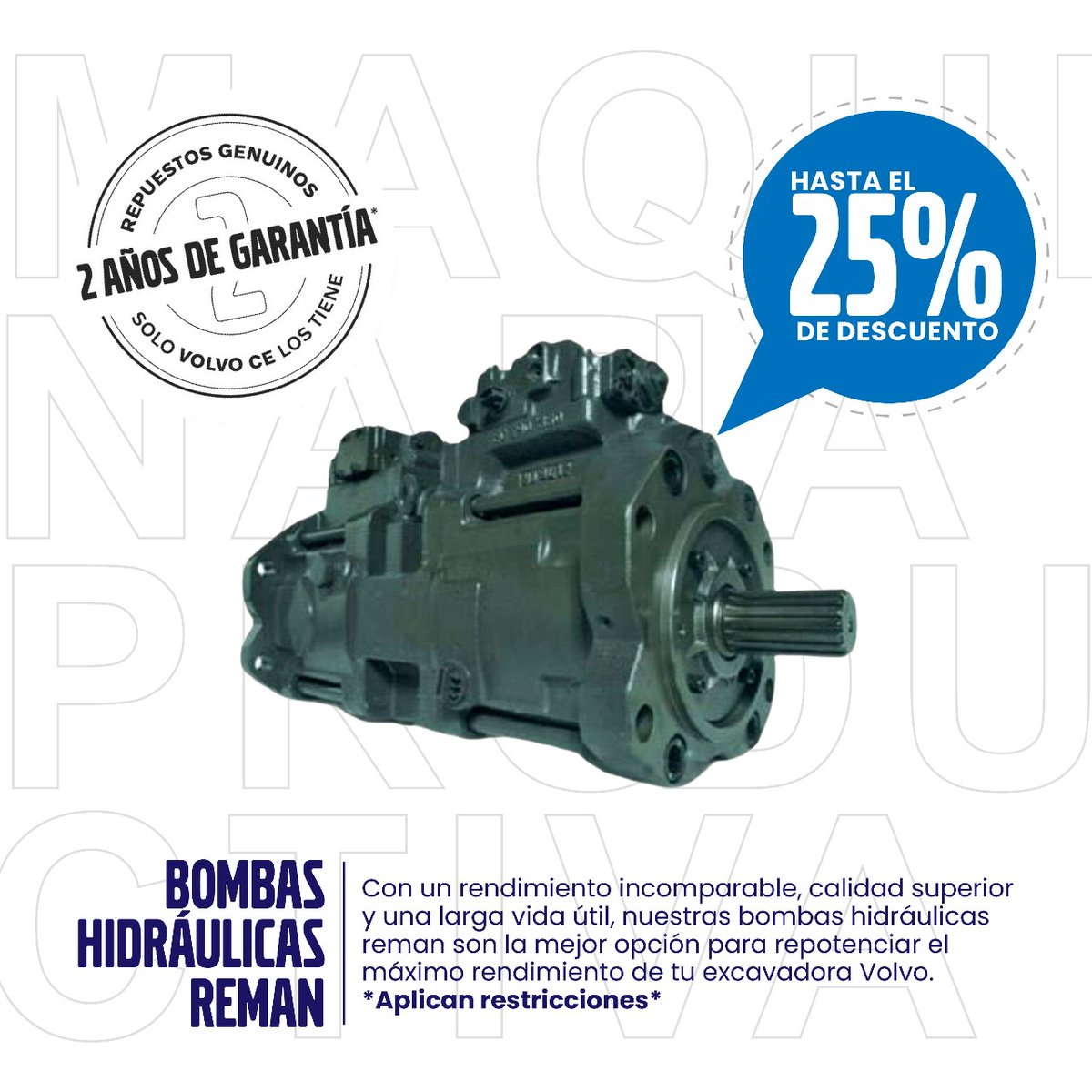 ecuaire's tweet photo. ¿Necesitas una bomba hidráulica para tu excavadora? Descubre nuestras bombas hidráulicas reman y mejora el rendimiento de tu equipo. #Volvo #Excavadoras https://t.co/UPue7X5U3f