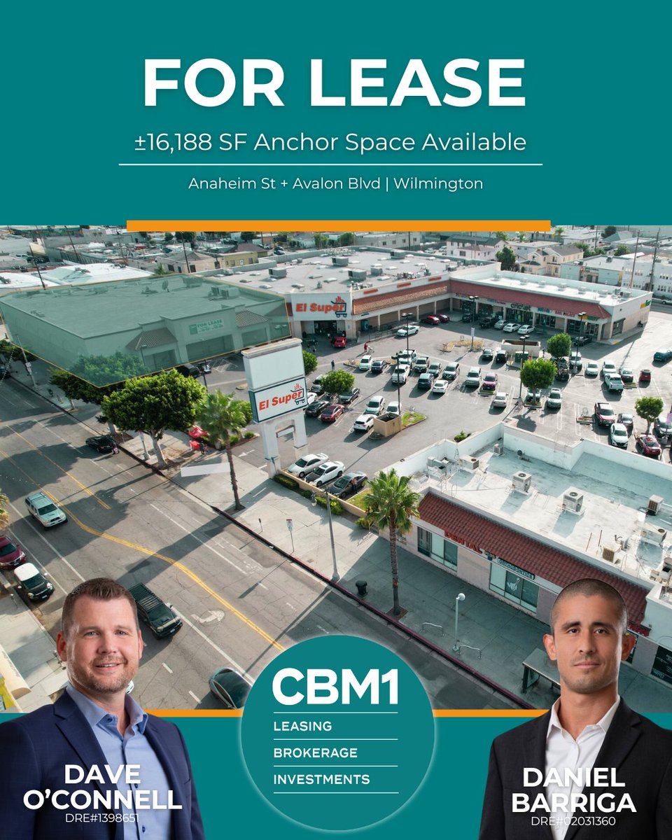🚨 ±16,188 SF  Former Rite Aid Anchor Space Available in High Visibility Center at Anaheim St &amp; Avalon Blvd in Prime Wilmington! 🚨
#CBM1 #CRE #RetailLeasing #WilmingtonCA #AnchorSpace #LARealEstate #CommercialProperty #ForLease #RetailSpace #InvestmentOpportunity 💼🏢🔑