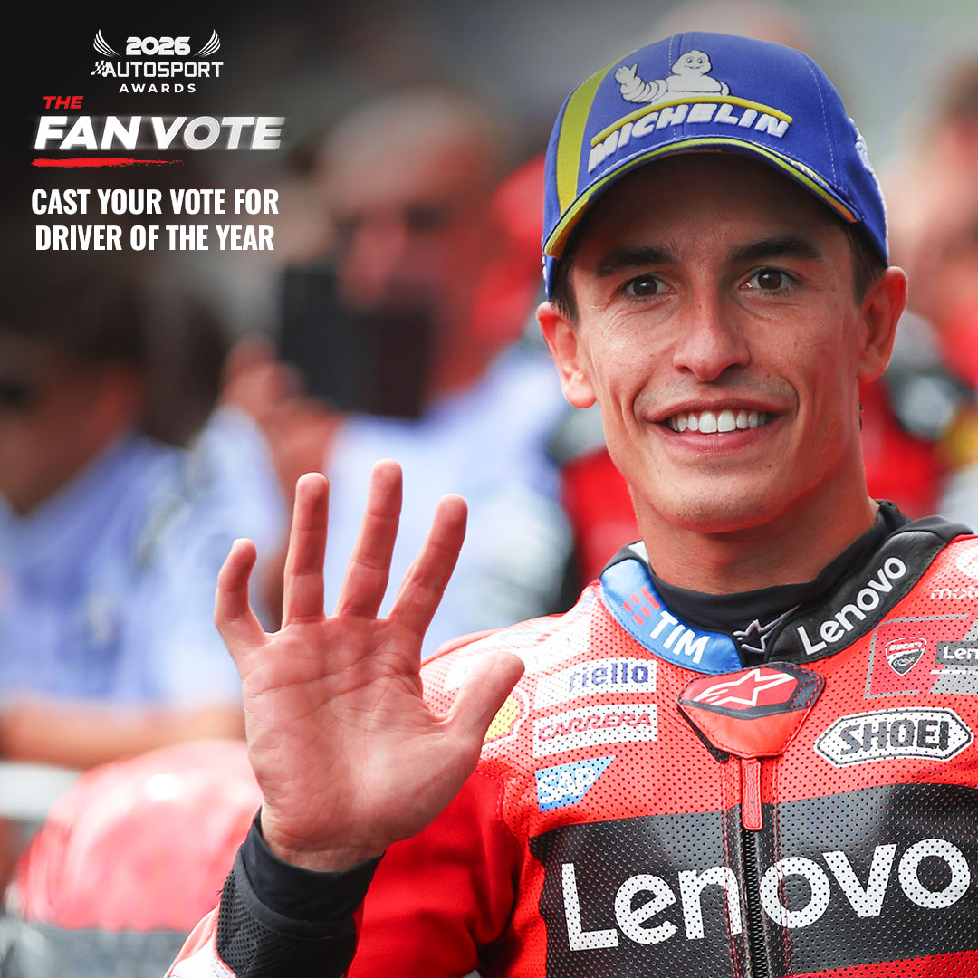 REPOST if Marc Marquez is your pick for driver of the year at the #AutosportAwards!

CAST YOUR VOTE HERE: autosport.com/awards-voting/