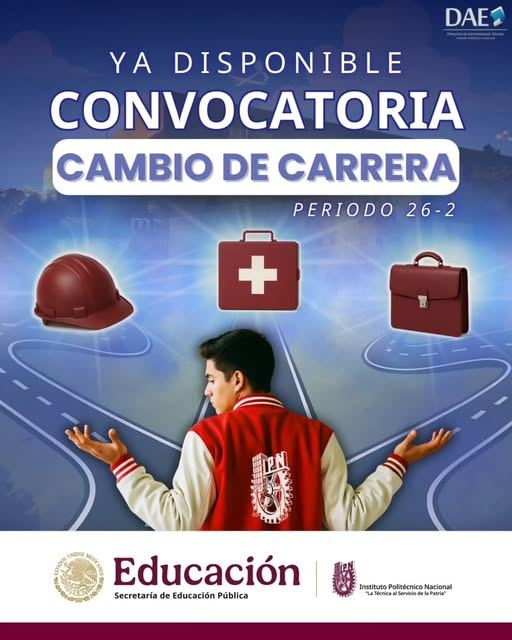 gestion_7's tweet photo. CONVOCATORIA DE CAMBIO DE CARRERA Y/O PLANTEL
https://t.co/2NbraWwsET
https://t.co/0JqZ1dzhi6 https://t.co/YLOQchjAZR