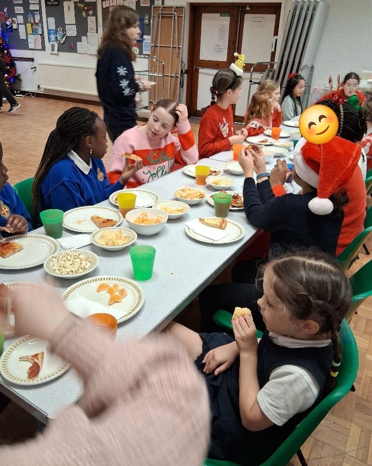 Before party food...
During party food...