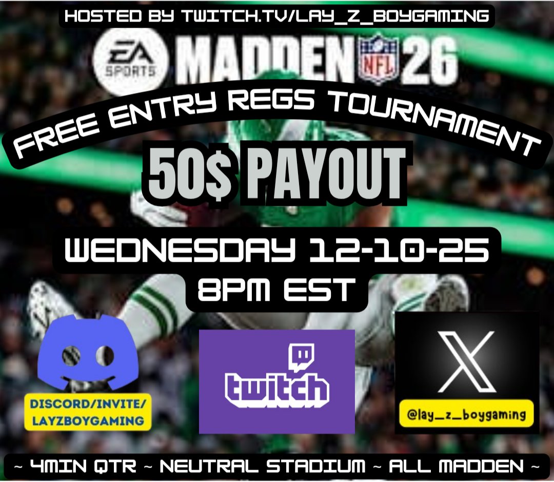 lay_z_boygaming's tweet image. Watch party regs tournament tonight 8:00pm EST.