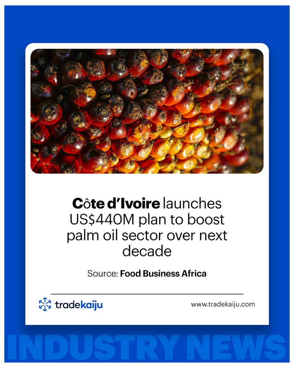 The Ivorian government has unvieled a US$440 million, 10-year strategy to transform the nation’s palm oil industry into a sustainable, competitive, and inclusive growth engine.

Source: Food Business Africa 

#Palmoil #Sustainability #Agriculture #CotedIvoire #AgroInvestment