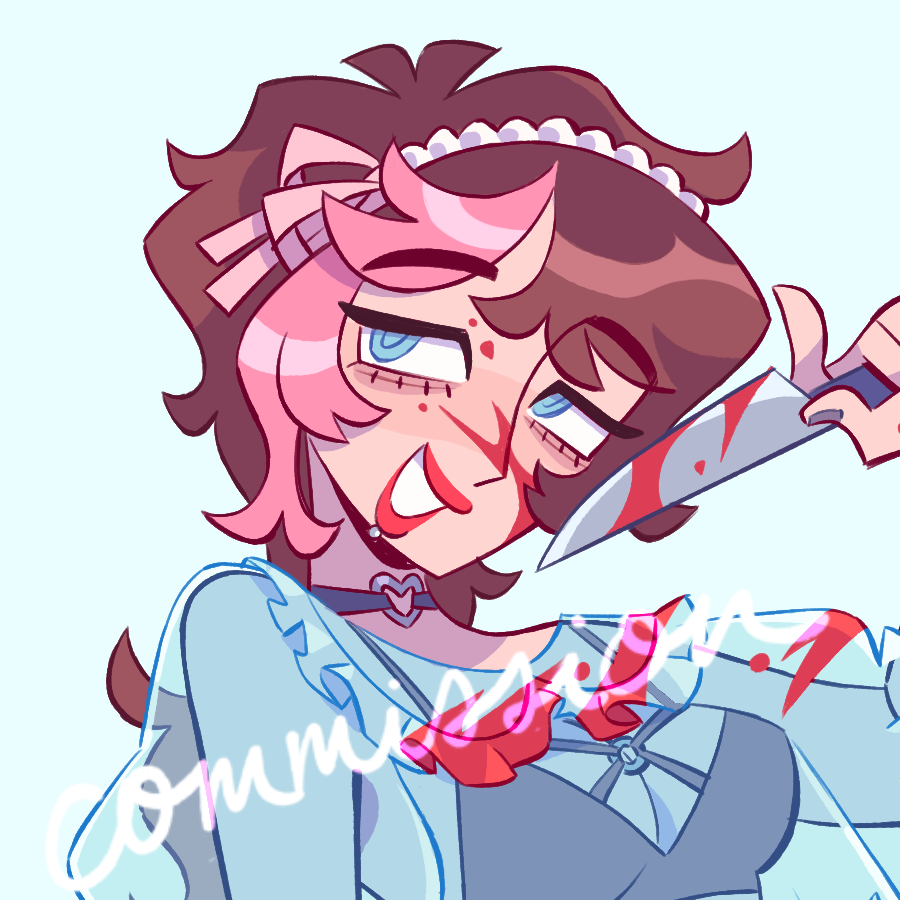 mimiadraws's tweet photo. crop of a commission for @giorfu of their character charlee ❤️🔪 https://t.co/4CCOwyNuIZ