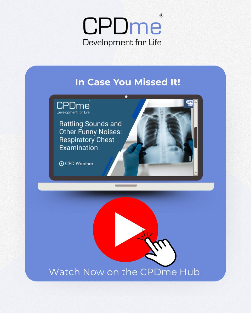 cpdme's tweet photo. 🫁 Missed it live? Watch now in the CPD Hub!
Premium members get unlimited access to this webinar + 10,000+ hours of CPD content from healthcare professionals.
🎉 Register today &amp; get a 14-day FREE trial →https://t.co/ETR1NShpxg
#CPDme #CPDHub #HealthcareCPD #14DayFreeTrial https://t.co/B3mpU0EROk