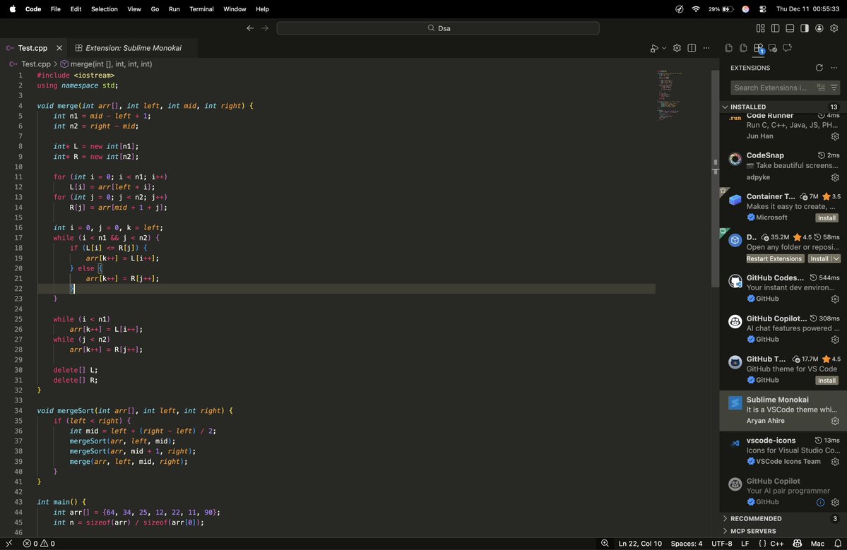 dhsqrr's tweet image. NEW Theme time !!!  Theme - Sublime Monokai
#coding #programmingstudent