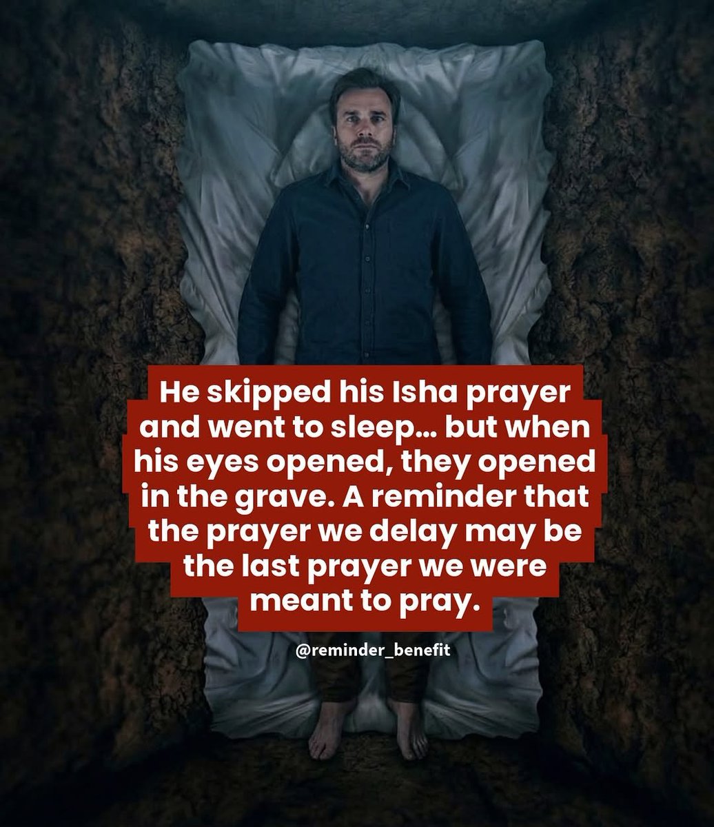 7signxx's tweet image. Imagine sleeping without praying Isha and waking up in your grave...