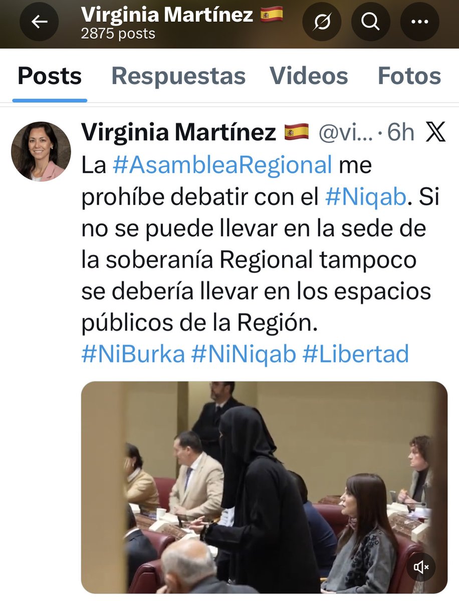 Política mediocre de partido antidemocrático que se dedica a inventar problemas y a prosperar a base de #islamofobia Como diputada y como persona es difícil que caigas más bajo <a href="/virginia_vmg/">Virginia Martínez 🇪🇸</a>
