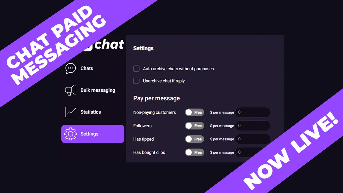 💬✨ C4S CHAT JUST LEVELED UP! ✨💬

Say hello to PAY PER MESSAGE - your newest income stream is LIVE @Clips4Sale! It's the upgrade you’ve been waiting for! 

LET’S GO! 💰💬🔥Fans message → You earn.
It’s THAT simple.

#Clips4Sale #C4SChat #NewFeatureDrop