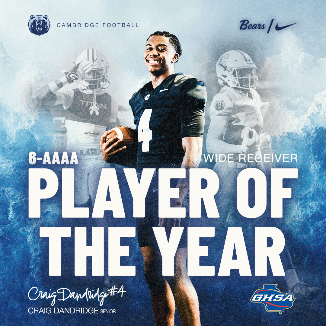 CHSBears_FB's tweet image. Congratulations to @craigddandridge! 

Region 6AAAA Player of the Year!

#BearDown