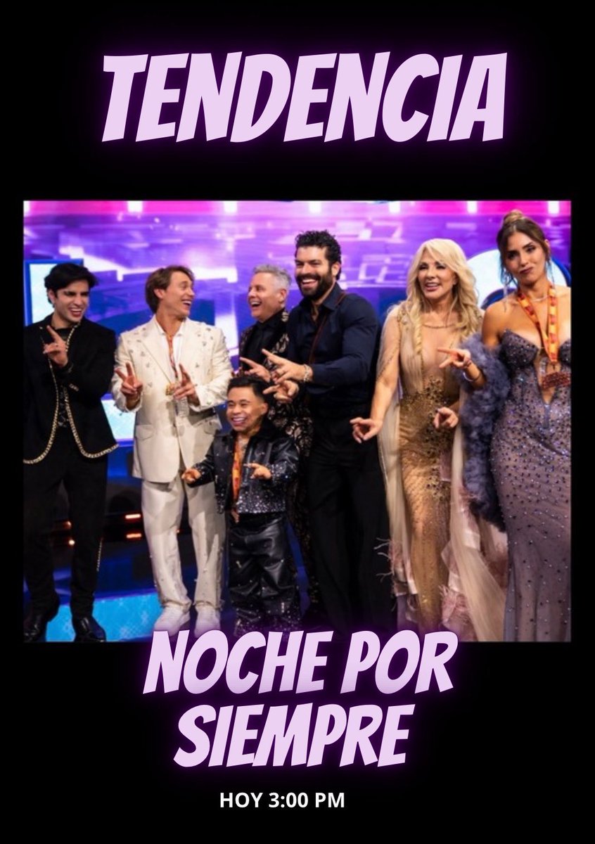 📣💥| ¡TENEMOS NUEVA TENDENCIA!

Frase: NOCHE POR SIEMPRE

⏰ Horario clave: 3PM

Todos los fandoms de Team Noche nos unimos como manada para traerles la tendencia NOCHE POR SIEMPRE 🌙 Una tendencia hecha con cariño para mostrar nuestra unión, apoyo y agradecimiento 🩷
Nos vemos