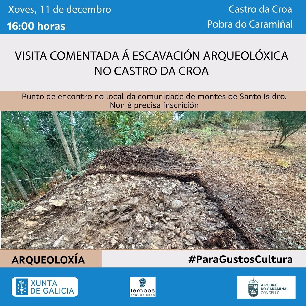 navoltadafolla's tweet photo. Mañá xoves 11. 
Local social (bar) da comunidade de montes de san Isidro de Posmarcos.
Calzado de monte (non hai que dicir por que)
E ides ver en primicia cousas bonitas dun castro que comeza a contar a súa historia. Iso garantizado. https://t.co/YxPR8zSLg9