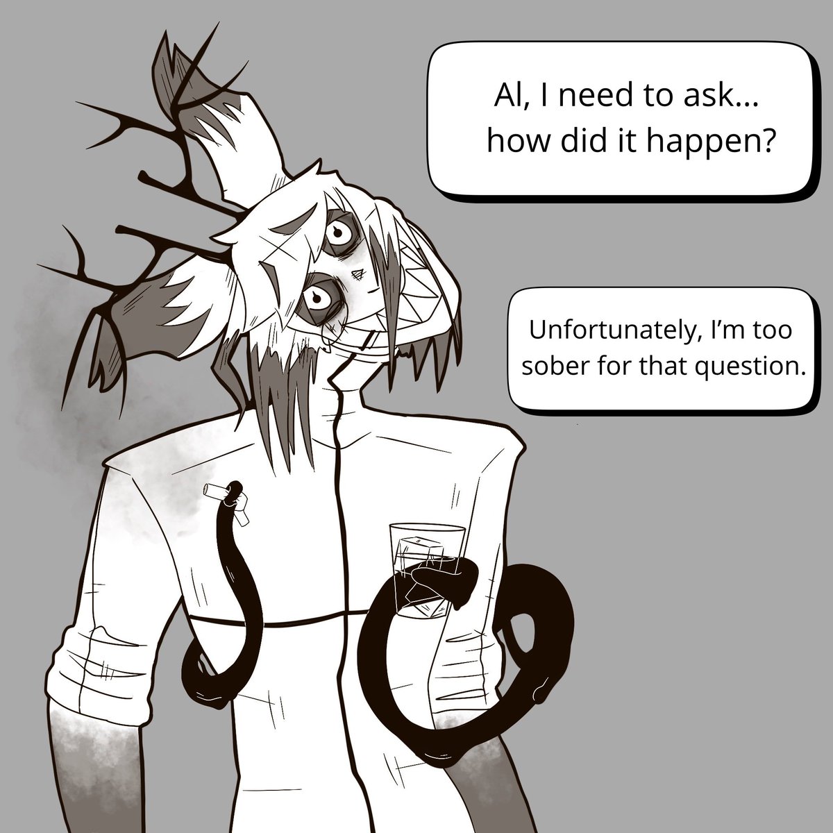 wiktorsg's tweet photo. [Warning: the comic deals with a very sensitive topic]

Part 2
Aversion to touch
#HazbinHotel #Lucifer #Alastor #radioapple https://t.co/vJBFSjxufg