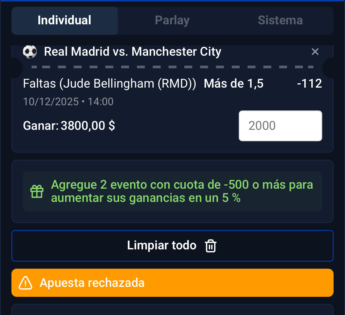 Cómo se extraña Bet365 a <a href="/WinpotMx/">Winpot Casino</a> le gane 10 apuestas seguidas y ya no me dejaron apostar en futbol, todas mis apuestas las rechazan 😩