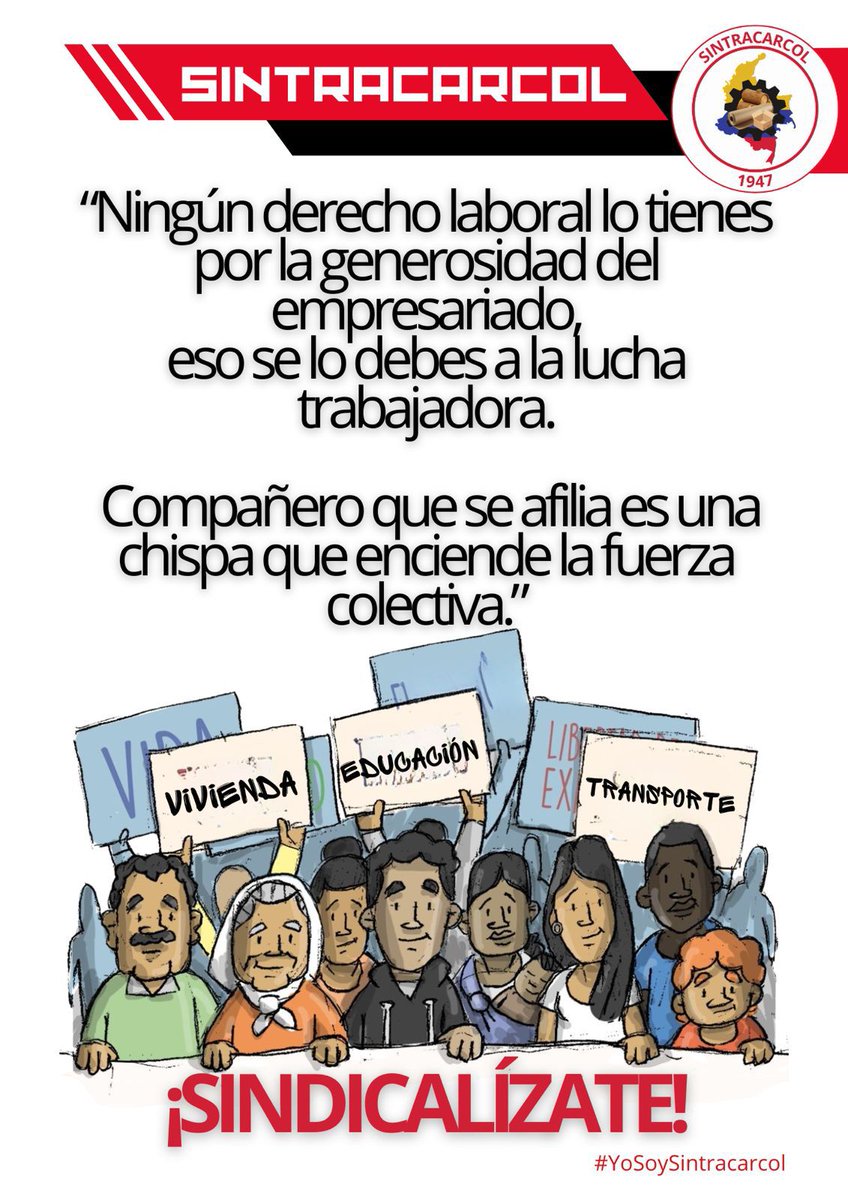 SINTRACARCOL (1947) tweet media