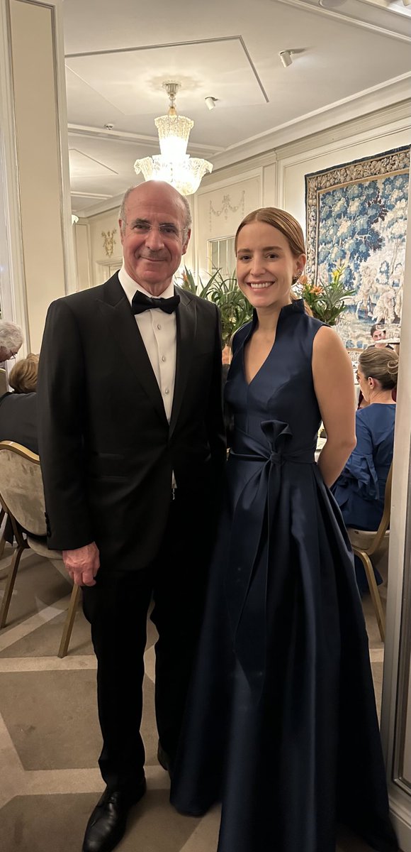 At Nobel Peace Prize dinner in Oslo with Ana Corina Sosa Machado, daughter of Nobel Peace prize winner Maria Corina Machado, who gave the most beautiful acceptance speech on behalf of her mother. The people of Venezuela want freedom, not dictatorship and this family will bring it