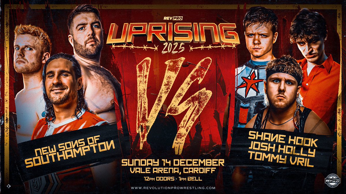 NewWaveWrestli1's tweet image. 🚨 THIS SUNDAY 
📅 14th December 
📍 Vale Arena, Cardiff 
UPRISING 2025

Some of New Wave Wrestling’s best feature on @RevProUK’s UPRISING show!! 

If you’re a professional wrestler/trainee in Wales train with the best and be on shows with some of the world’s biggest stars! 

🎟️…