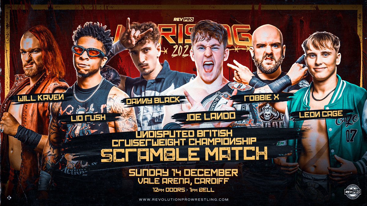 NewWaveWrestli1's tweet image. 🚨 THIS SUNDAY 
📅 14th December 
📍 Vale Arena, Cardiff 
UPRISING 2025

Some of New Wave Wrestling’s best feature on @RevProUK’s UPRISING show!! 

If you’re a professional wrestler/trainee in Wales train with the best and be on shows with some of the world’s biggest stars! 

🎟️…