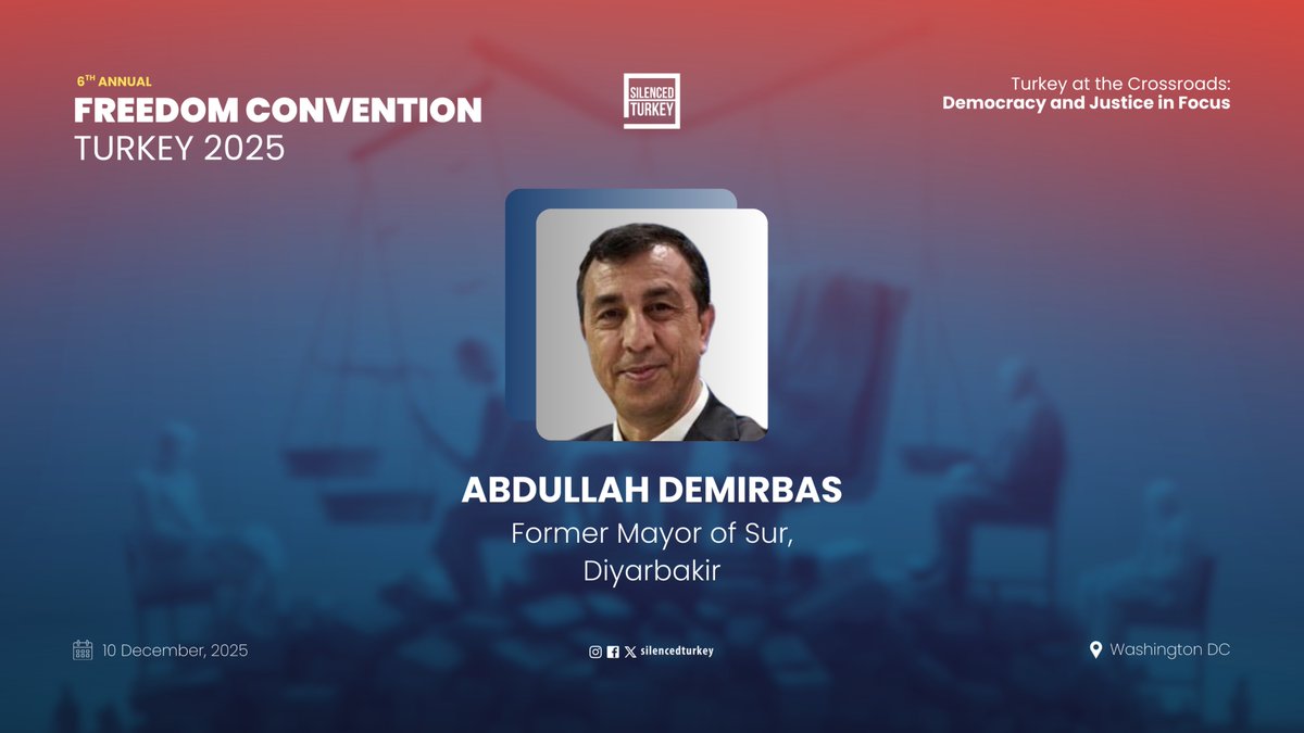 "Imagine a land where, as Kurds, we are its most ancient people, yet we are punished—killed—even for simply trying to show that we exist."

Abdullah Demirbas - Former Mayor of Sur, Diyarbakir
<a href="/BDPDemirbas/">Abdullah Demirbaş</a> 

#HumanRightsDay #FreedomConventionTurkey