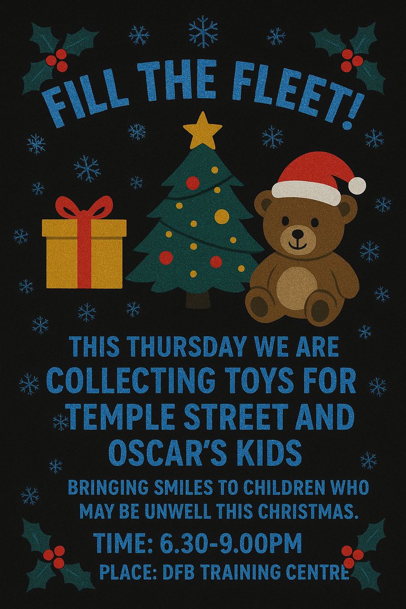 Our 1909 Motor Club are delighted to be teaming up with Octane Nation once again, this time for a charity event before Christmas.

Last year Octane Nation filled a jeep for Temple Street. This year we want your help to Fill the Fleet for Temple Street 🚒 🚒 🚙 

🎄 We will be