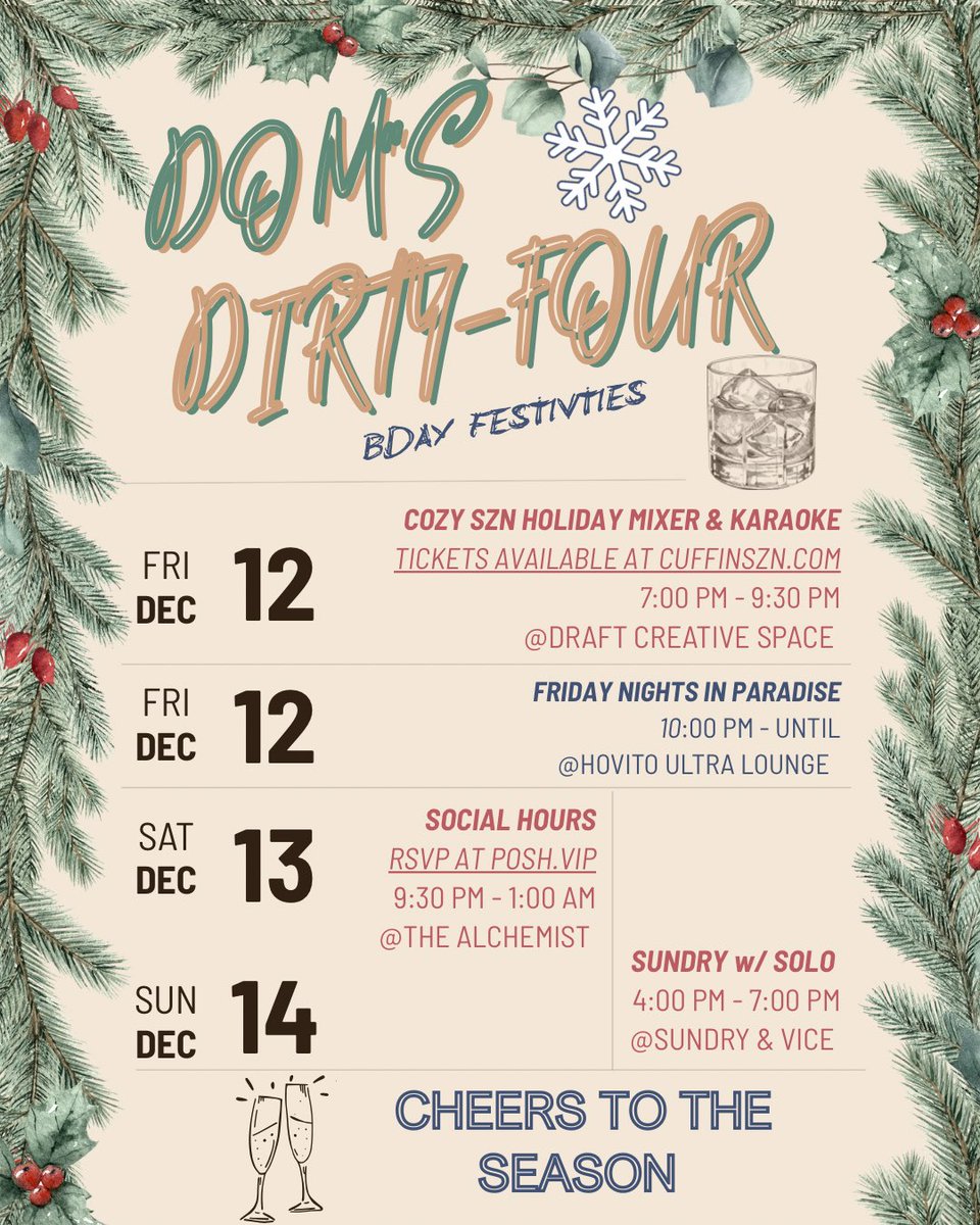 DIRTY-FOUR BDAY FESTIVITIES…