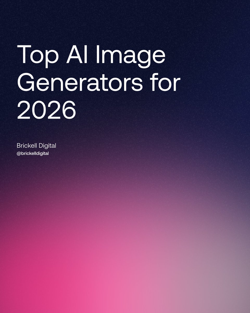 BrickellDigital's tweet photo. 2026 AI image stack (fast + shippable):

• Midjourney — rapid ideation
• Gemini Images — multilingual text
• Reve — prompt control &amp; edits
• Ideogram — brand-ready visuals
• FLUX — high-fidelity outputs

Save &amp; test.

#AIDesign #CreativeTech #ProductDesign  #BrickellDigital https://t.co/rO95AnBd6x