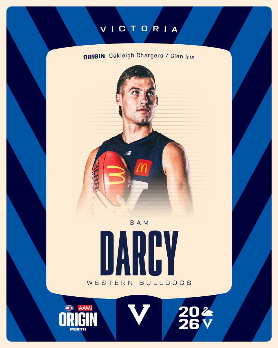 AFL's tweet image. Adding more star power to the Big V 💪

Get your tickets for the 2026 AAMI AFL Origin game between Western Australia and Victoria on February 14 now: afl.com.au/origin