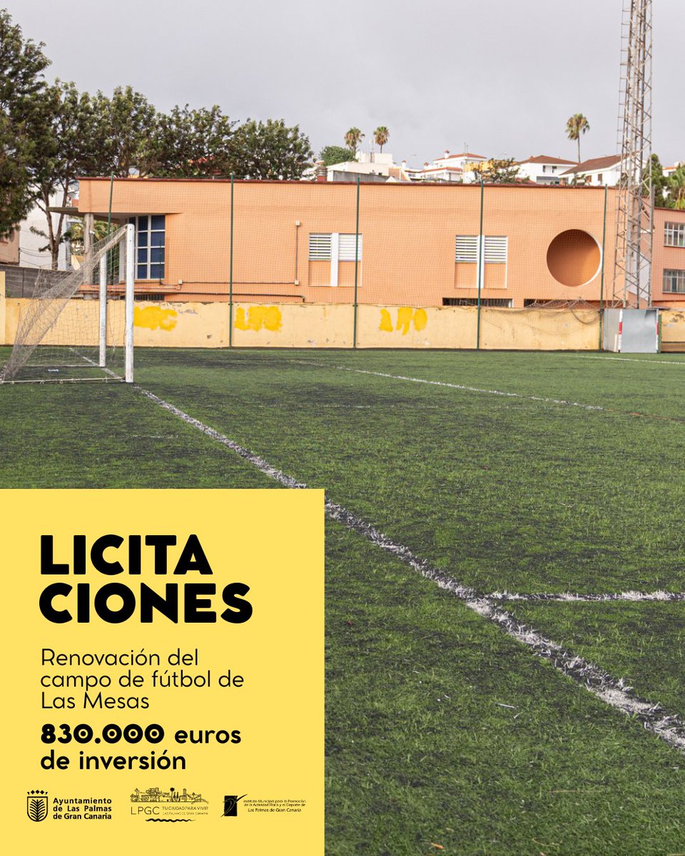 🚧 La transformación del campo de fútbol de Las Mesas ya está en marcha, con una inversión de más de 830.000 euros, y se convertirá en el segundo campo de la ciudad con césped orgánico, un material natural y biodegradable que reduce microplásticos.

🔗 deporteslaspalmasgc.com/el-ayuntamient…