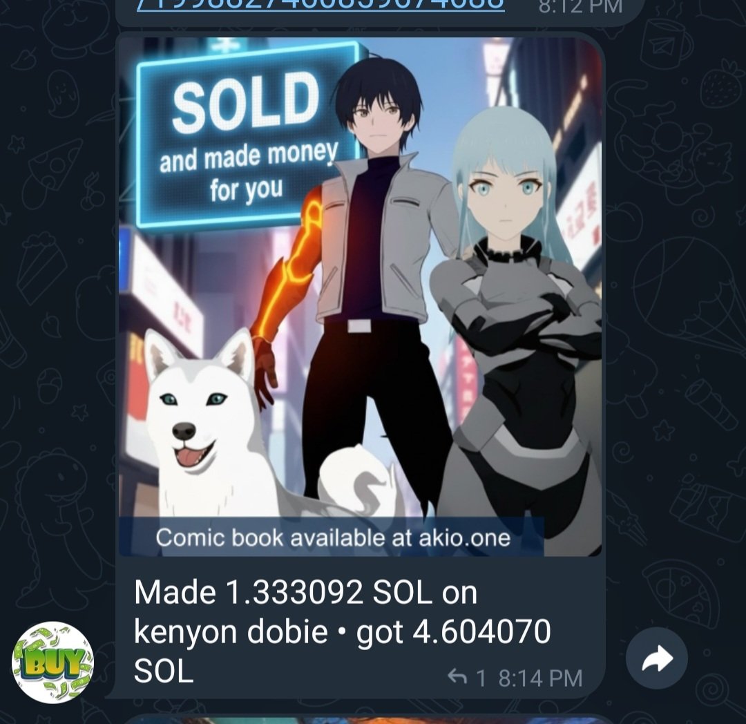 ITS_BLINKZ_2's tweet image. $Akio bot just pulled in 1.33 SOL 😮‍💨🔥
If you’re still watching from the sidelines, you’re SLEEPING 😴💤
Buy ➡️ Hold ➡️ Receive airdrops EVERY hour 💸⏰
We’re marching straight to that 1B MC 🌙🚀🔥

#Akio #memecoins #KengHarit #CryptoTrading #Ai