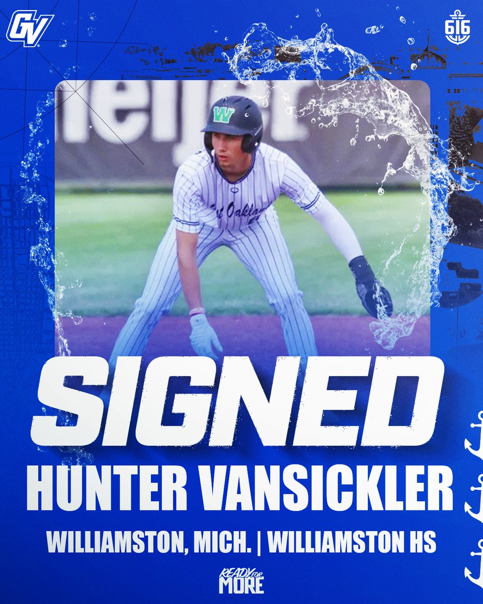 GVSUBaseball's tweet image. 🖊️ Signed 🖊️

The Grand Valley State baseball program is excited to announce the signing of Williamston HS outfielder Hunter VanSickler. We can't wait to see you in Laker Blue. #ReadyforMore