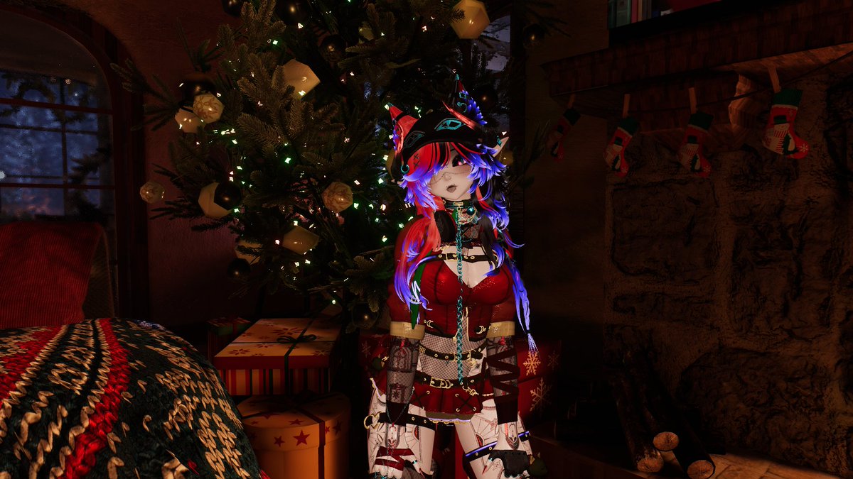 Who asked santa for a catgirl under their tree this year? 
#VRChatPhotography #VRChat #VRChatPhotos