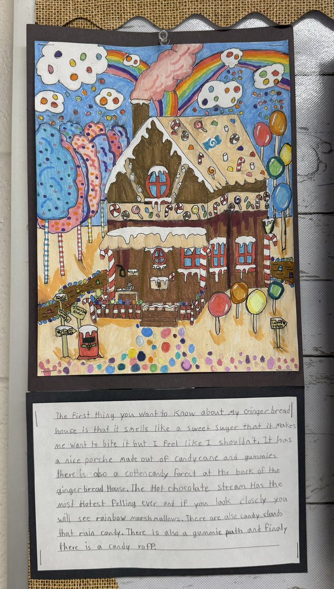 grace_maury's tweet photo. Feels like we are living in a snow globe, both in and out of our classroom today! 
Grade 5/6’s combined their visual art and descriptive writing skills to guarantee creations that you can almost taste and smell ❄️ https://t.co/8T9f8dBjsC