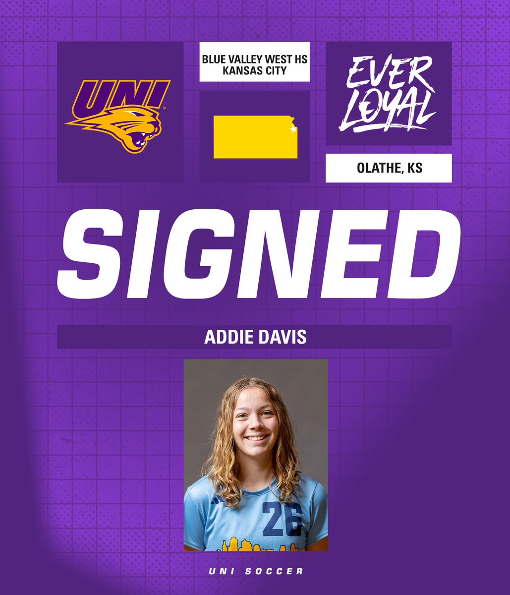 UNI_Soccer's tweet image. KC ➡️ CF

Welcome to the UNI soccer family, Addie! ⚽📝 

#EverLoyal | #1UNI