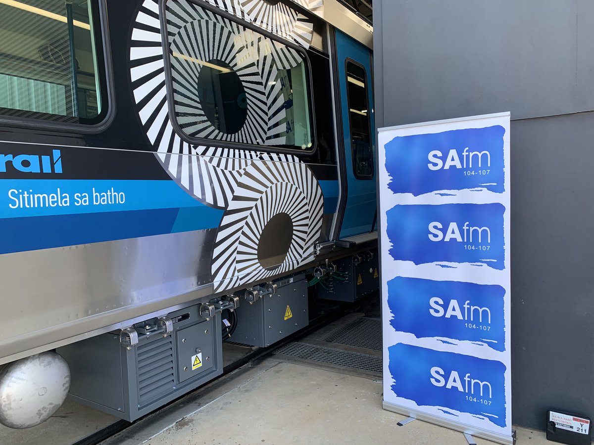 SAfmRadio's tweet photo. [Earlier] On #TheTalkingPoint @CathyMohlahlana broadcasting live from @RailGibela Manufacturing Plant, in Nigel. https://t.co/Nx1neAXZbi