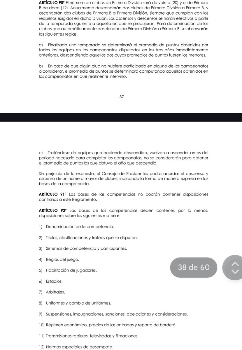 Viendo el reglamento del 2022 al 2024, tenía exactamente el mismo artículo. Es decir, van 4 años operando los descensos con ese reglamento.