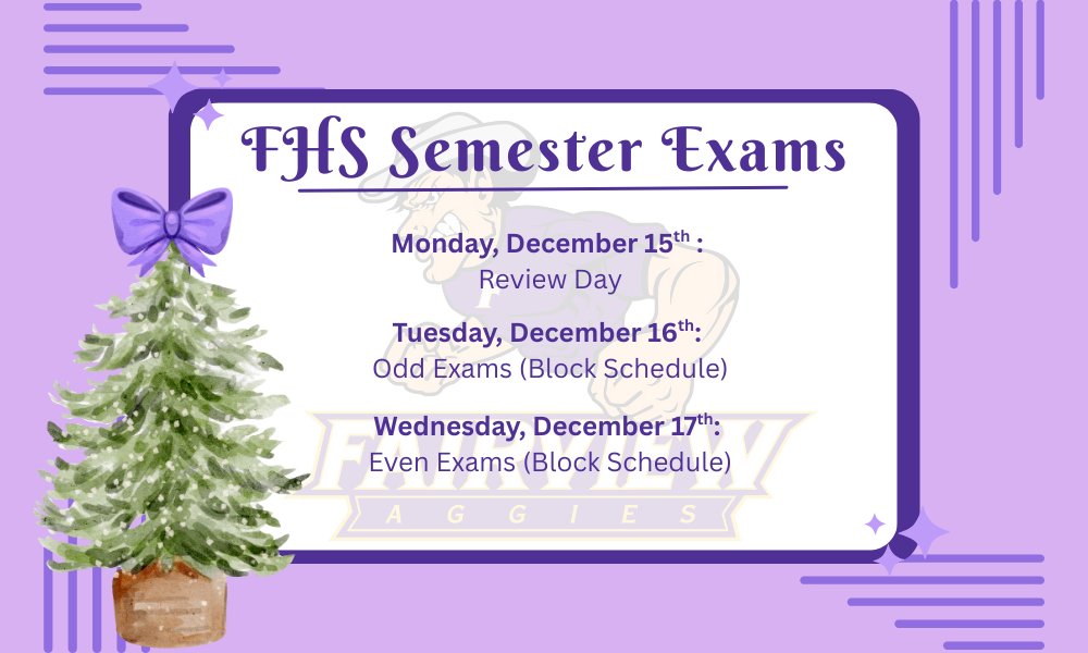 FairviewHighAL's tweet image. Check out what is coming up at Fairview!