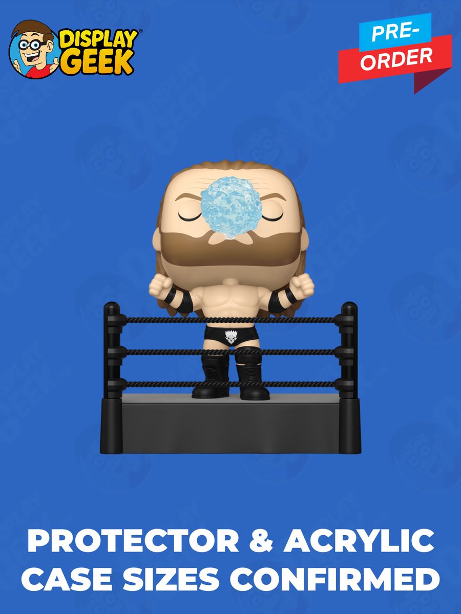 DisplayGeek's tweet photo. Protector sizes confirmed and available for Pre-Order. Pop! WWE Triple H (Ring Entrance).  (Now in 0.60mm Protector OR 3mm Custom Acrylic Case!) 

📦 ETA: Late February 

#DisplayGeek #Funko #FunkoPops #PopProtector #WWE https://t.co/9hzooN7PTK