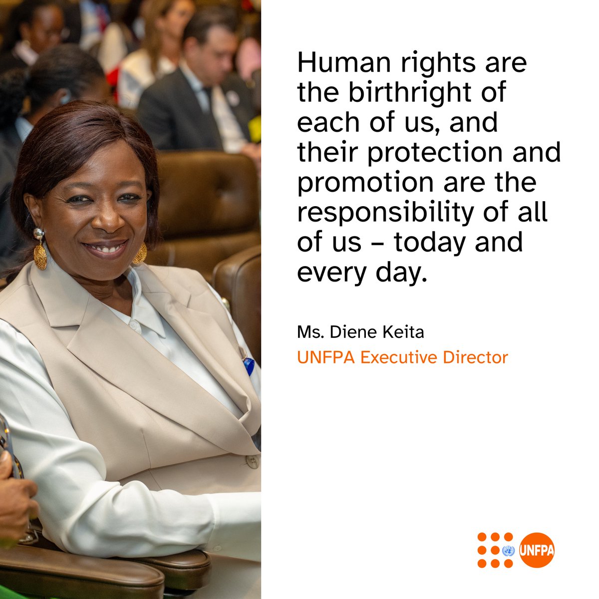 There has been great progress in realizing human rights globally, including sexual and reproductive health and rights.

But this progress must not stop.

On #HumanRightsDay, see why <a href="/unfpachief/">UNFPA Executive Director</a> is calling on all of us to #StandUp4HumanRights: unf.pa/eae

#16Days