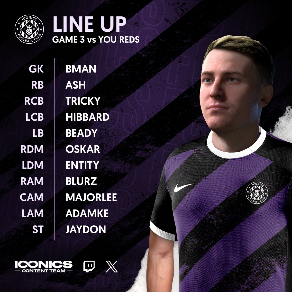 For one last time, here are your line ups for LOC tonight!

Up The Iconics! 💜
