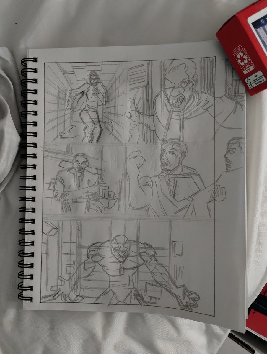 DannyOcchipinti's tweet image. I finished drawing my last and 2nd layouts page for my Venom origin piece 🧩 from the movie today this morning!!  #layouts #Venom #illustration #sketchbook