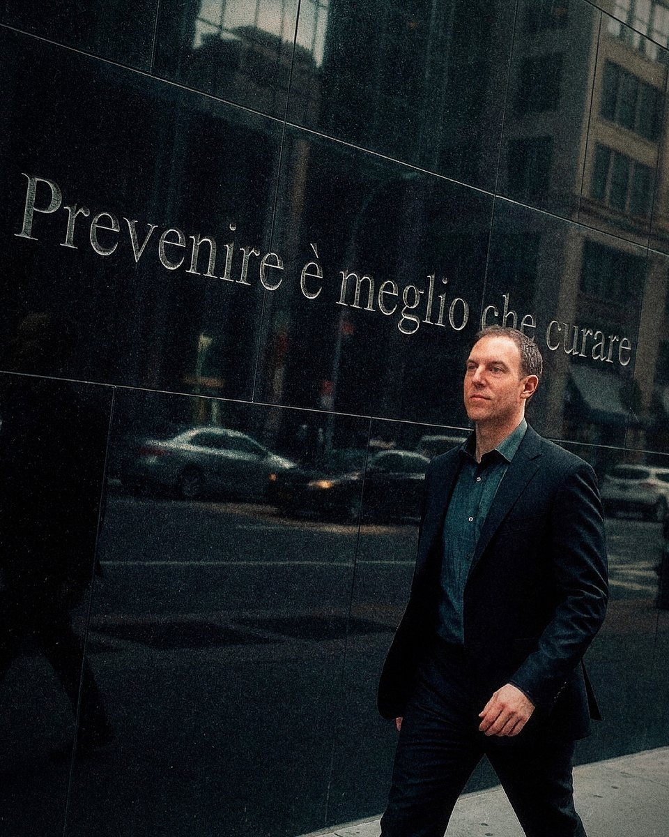 Think__Marco's tweet photo. Prevenire è meglio che curare is the Italian way of saying "prevention is better than a cure," an ethos I abide by. It makes sense to operate along these lines when managing a global corporation. The big challenge is how to prevent rather than cure when markets rise and fall. https://t.co/iMTAi5OGmb