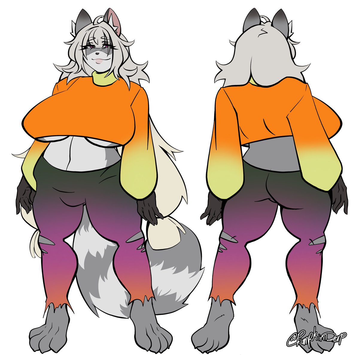 Here are some character refs i made for <a href="/C_Mockingbird/">Crimson Mockingbird</a> , thank you for supporting my art! 

Theres 🍆 vers of these on my discord for those interested :3

#monstergirl #charactersheet #digitalart